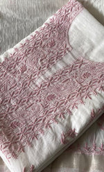 Load image into Gallery viewer, Women's Lakhnavi Handcrafted Mul Chanderi UnStitched Kurta And Dupatta Set - HONC0314673