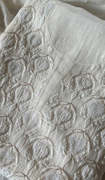 将图像加载到图库查看器中, Jazba Women's Lakhnavi Handcrafted Mul Chanderi Unstitched Kurta And Dupatta Set - HONC0298591