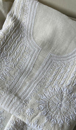 Load image into Gallery viewer, Women's Lakhnavi Handcrafted Mul Chanderi Unstitched Kurta And Dupatta Set - HONC0284785