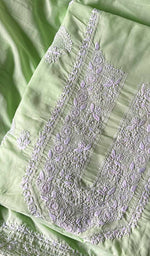 Load image into Gallery viewer, Green Cotton Unstitched Kurta And Dupatta