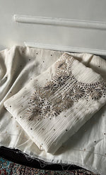 Load image into Gallery viewer, Women's Lakhnavi Handcrafted Mul Chanderi Unstitched Kurta And Dupatta Set- HONC0338716