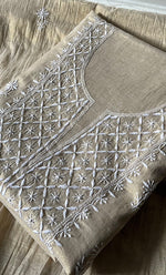 将图像加载到图库查看器中, Women's Lakhnavi Handcrafted Tissue Chanderi Unstitched Chikankari Kurta And Dupatta Set - HONC0328101