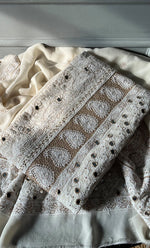 Load image into Gallery viewer, Women's Lakhnavi Handcrafted Pure Silk Georgette Chikankari Kurta and Dupatta set - HONC0833332