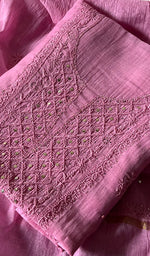 将图像加载到图库查看器中, Women's Lakhnavi Handcrafted Mul Chanderi Chikankari Full Suit Material - HONC0282292