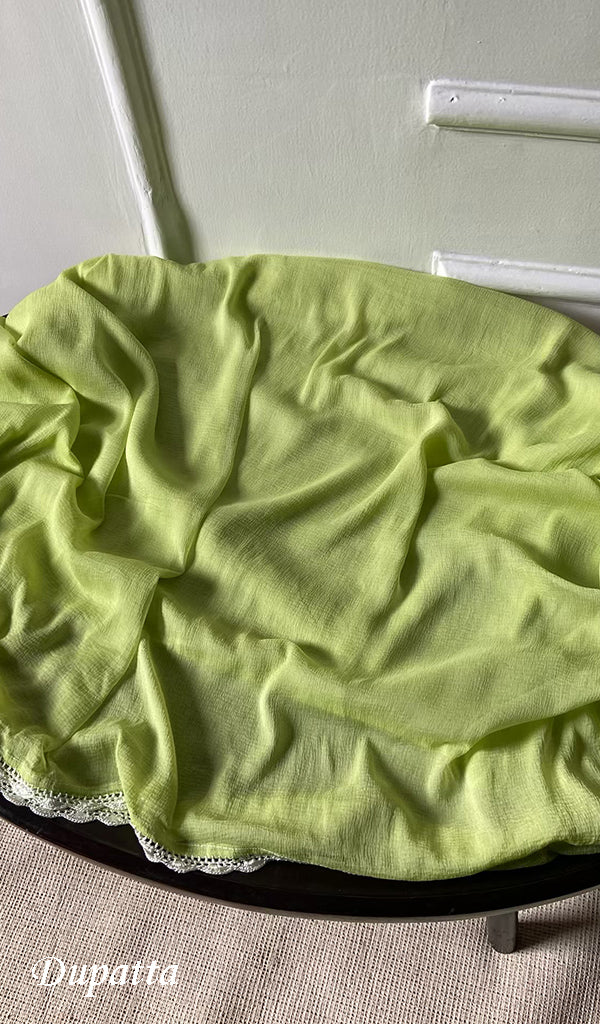 Women's Lakhnavi Handcrafted Unstitched Cotton Chikankari Suit Material - HONC0316587