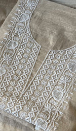 将图像加载到图库查看器中, Women's Lakhnavi Handcrafted Tissue Chanderi Chikankari Kutra Dupatta Set - HONC0278158