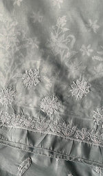 Load image into Gallery viewer, Fairoz Women's Lakhnavi Handcrafted Cotton Chikankari Saree - HONC0232514