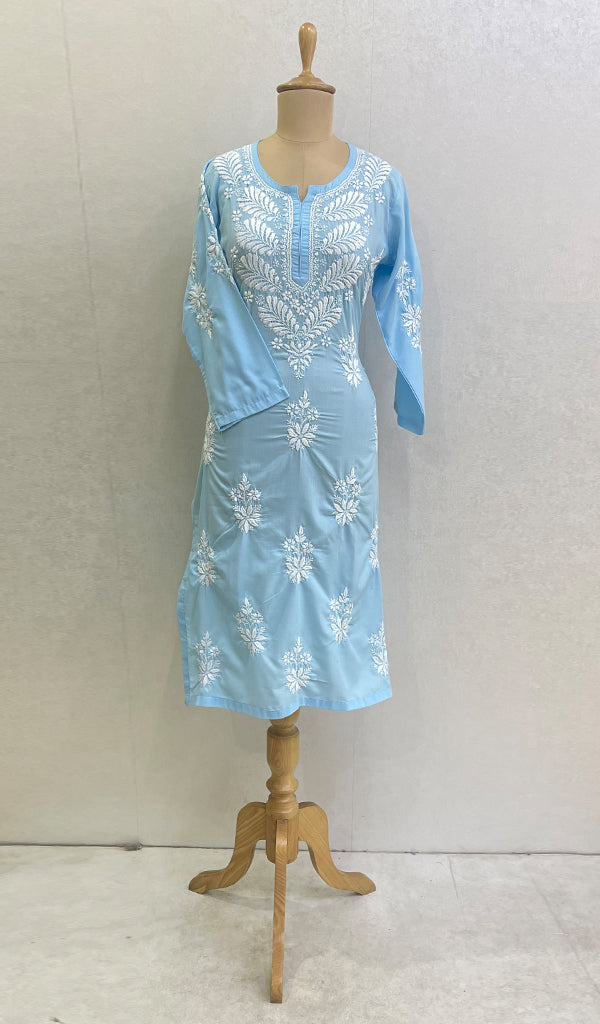 Aarzu Women's Lucknowi Handcrafted Cotton Chikankari Kurti- HONC0148322