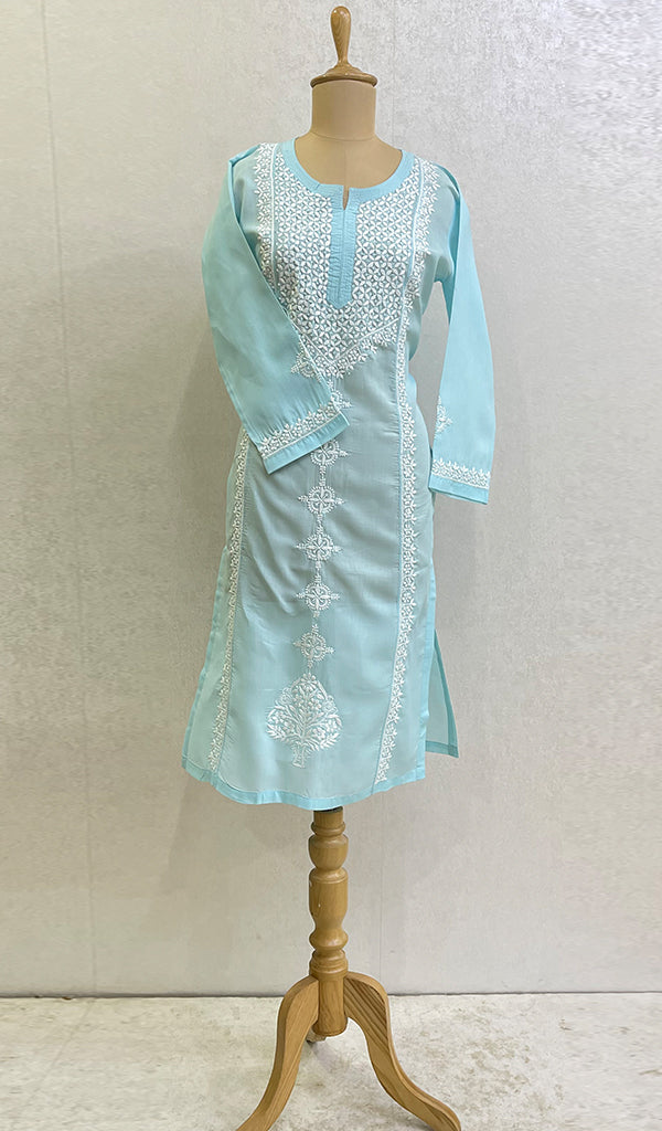 Zoyaa Women's Lucknowi Handcrafted Cotton Chikankari Kurti - HONC0164396