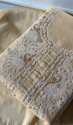 Load image into Gallery viewer, Women's Lakhnavi Handcrafted Unstitched Cotton Chikankari Suit Material - HONC0364004