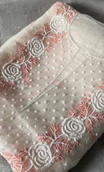 Load image into Gallery viewer, Gulaab Women's Lakhnavi Handcrafted Pure Organza Chikankari Unstitched Kurta And Dupatta Set- HONC0325122