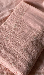 将图像加载到图库查看器中, Women's Lakhnavi Handcrafted Mul Chanderi Unstitched Chikankari Full Suit - HONC0370548