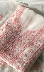 Load image into Gallery viewer, Women's Lakhnavi Handcrafted Unstitched Mul Chanderi Kurta And Dupatta Set - HONC0327490