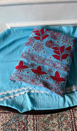 Load image into Gallery viewer, Misba Women's Lakhnavi Handcrafted Unstitched Cotton Chikankari Suit Material - HONC073824