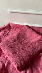 Load image into Gallery viewer, Women's Lakhnavi Handcrafted Maheshwari Mul Chanderi Unstitched Kurta And Dupatta Set- HONC0269591