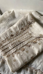将图像加载到图库查看器中, Women's Lakhnavi Handcrafted Mul Chanderi Unstitched Kurta And Dupatta Set- HONC0312942