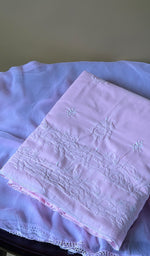 Load image into Gallery viewer, Women's Lakhnavi Handcrafted Cotton Chikankari Full Suit Material