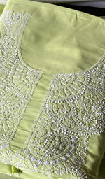 将图像加载到图库查看器中, Women's Lakhnavi Handcrafted Cotton Unstitched Chikankari Suit Material - HONC0360798