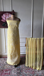 Load image into Gallery viewer, Women's Lakhnavi Handcrafted Unstitched Cotton Chikankari Suit Material - HONC0348583