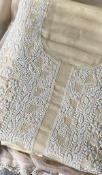Load image into Gallery viewer, Alina Women's Lakhnavi Handcrafted Cotton Chikankari Suit Material - HONC0284908