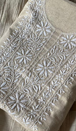 Load image into Gallery viewer, Women's Lakhnavi Handcrafted Tissue Chanderi Unstitched Kurta And Dupatta Set - HONC0284696