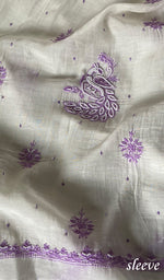 Load image into Gallery viewer, Shirin Women's Lakhnavi Handcrafted Mul Chanderi Unstitched Kurta And Dupatta Set - HONC0268001