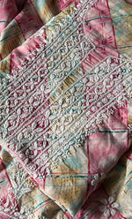 将图像加载到图库查看器中, Women's Lakhnavi Handcrafted Cotton Chikankari Unstitched  Kurta And Kurta Dupatta Set - HONC0312681