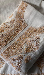Load image into Gallery viewer, Women's Lakhnavi Handcrafted Mul Chanderi Unstitched Kurta And Dupatta Set - HONC0359796