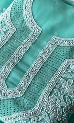 Load image into Gallery viewer, Women's Lucknowi Handcrafted Faux-Georgette Chikankari Suit Material - HONC0263368