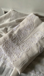 将图像加载到图库查看器中, Titlee Women's Lakhnavi Handcrafted Mul Chanderi Unstitched Kurta And Dupatta Set - HONC0355841