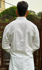 Load image into Gallery viewer, Men's Lucknowi Handcrafted Cotton Chikankari Kurta - HONC0217036