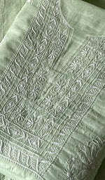 Load image into Gallery viewer, Women's Lakhnavi Handcrafted Chanderi Silk Unstitched Chikankari Full Suit - HONC0351094