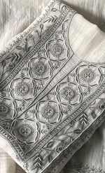 Load image into Gallery viewer, Women's Lakhnavi Handcrafted Unstitched Mul Chanderi Kurta And Dupatta Set - HONC0327483