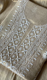 将图像加载到图库查看器中, Women's Lakhnavi Handcrafted Tissue Chanderi Chikankari Kurta Dupatta Set - HONC0271953