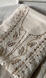 将图像加载到图库查看器中, Women's Lakhnavi Handcrafted Mul Chanderi Unstitched Kurta And Dupatta Set - HONC0311955