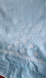 Load image into Gallery viewer, Fairoz Women's Lakhnavi Handcrafted Cotton Chikankari Saree - HONC0232512