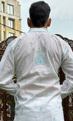 Load image into Gallery viewer, Men's Lucknowi Handcrafted Cotton Chikankari Kurta - HONC0303105