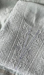 Load image into Gallery viewer, Women's Lakhnavi Handcrafted Maheshwari Mul Chanderi Kurta And Dupatta Set - HONC0261171