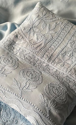 将图像加载到图库查看器中, Women's Lakhnavi Handcrafted Viscose Georgette Chikankari Full Suit Material - HONC0317918