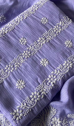 将图像加载到图库查看器中, Women's Lucknowi Handcrafted Kota Cotton Chikankari Unstitched Kurta And Dupatta Set - HONC0340079