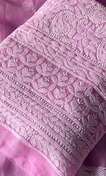 Load image into Gallery viewer, Vamika Women's Lucknowi Handcrafted Faux-Georgette Unstitched Chikankari Suit Material - HONC0330338