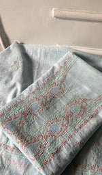 Load image into Gallery viewer, Zoha Women's Lakhnavi Handcrafted Mul Chanderi Unstitched Kurta And Dupatta Set- HONC0365497