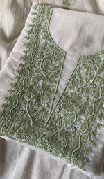 Load image into Gallery viewer, Women's Lakhnavi Handcrafted Mul Chanderi Kurta And Dupatta Set - HONC0257359