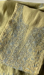 Load image into Gallery viewer, Women's Lakhnavi Handcrafted Mul Chanderi Semi - Stitched Kurta And Dupatta Set - HONC0269047