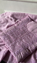 Load image into Gallery viewer, Women's Lakhnavi Handcrafted Muslin Unstitched Chikankari Full Suit - HONC0344378