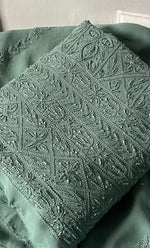 Load image into Gallery viewer, Women's Lucknowi Handcrafted Viscose Georgette Unstitched Chikankari Suit Material - HONC0325151