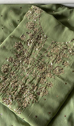 将图像加载到图库查看器中, Viscose Georgette Unstitched Chikankari Suit
