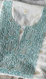 将图像加载到图库查看器中, Women's Lakhnavi Handcrafted Chanderi Silk Unstitched Kurta And Dupatta Set - HONC0366820