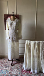 Load image into Gallery viewer, Women's Lakhnavi Handcrafted Mul Chanderi Semi - Stitched Kurta And Dupatta Set - HONC0302235