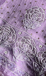 Load image into Gallery viewer, Women's Lakhnavi Handcrafted Mul Chanderi Unstitched Kurta And Dupatta Set- HONC0308277